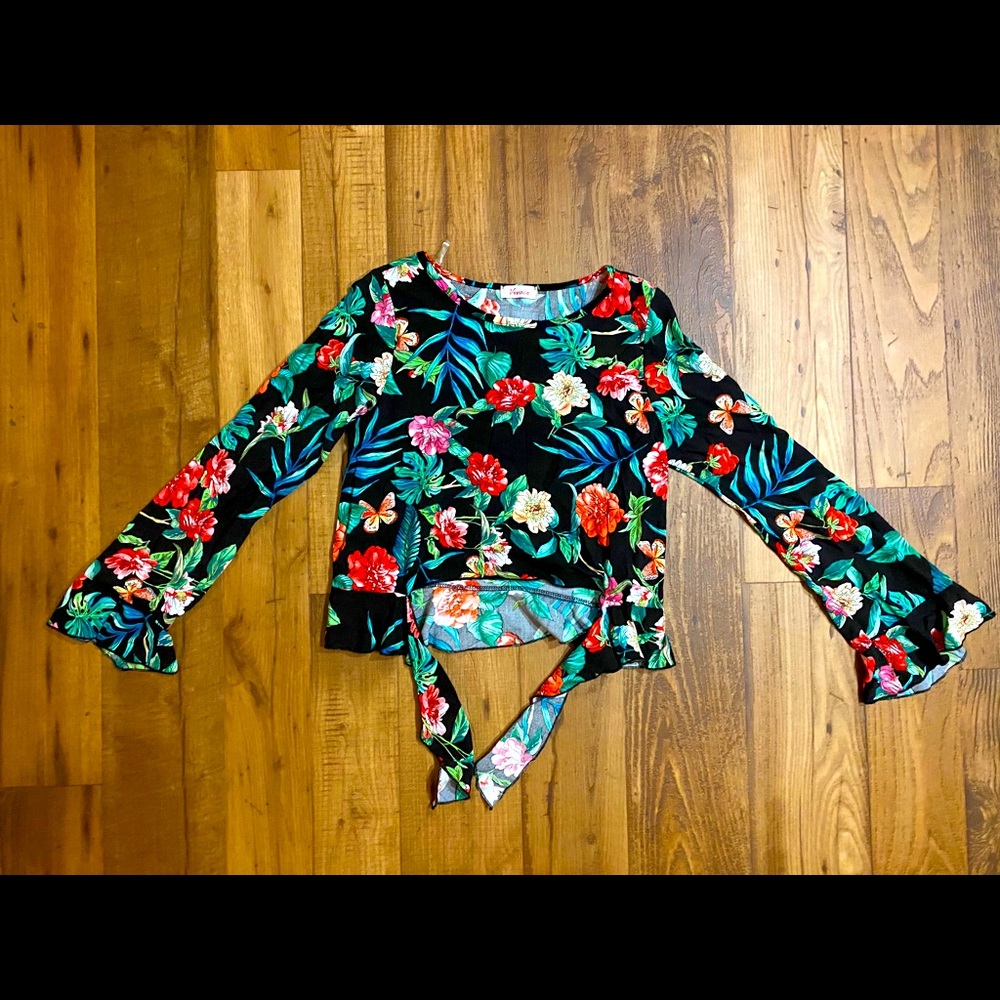 Black Floral Blouse